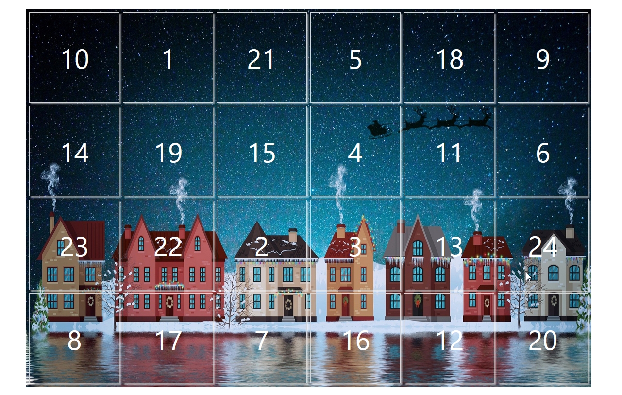 Second variant of the Advent Calendar
