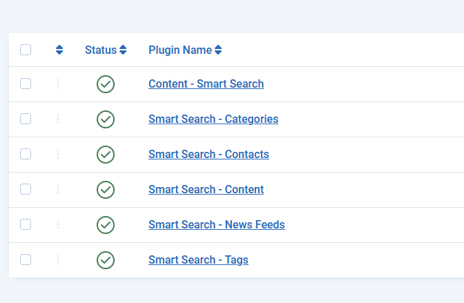 Elenco dei plugin di ricerca