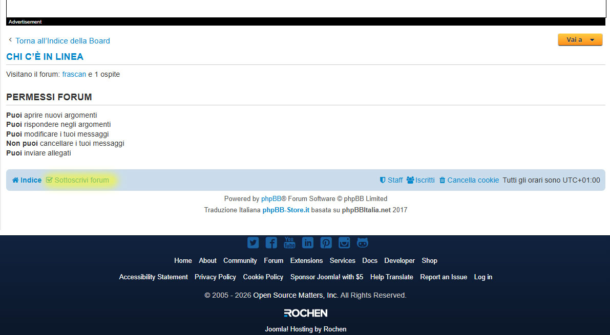 sottoscrivi forum joomla italia